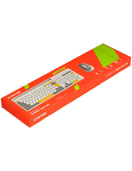 CANYON HSET-W5 Keyboard+Mouse AAA+AA Wireless Beige