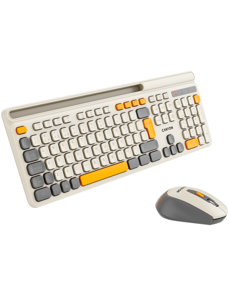 CANYON HSET-W5 Keyboard+Mouse AAA+AA Wireless Beige
