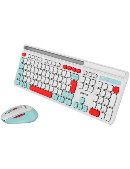 CANYON HSET-W5 Keyboard+Mouse AAA+AA Wireless White