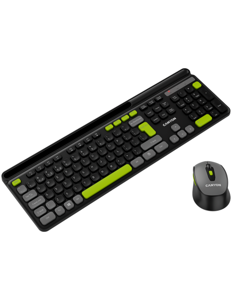 CANYON HSET-W5 Keyboard+Mouse AAA+AA Wireless Black