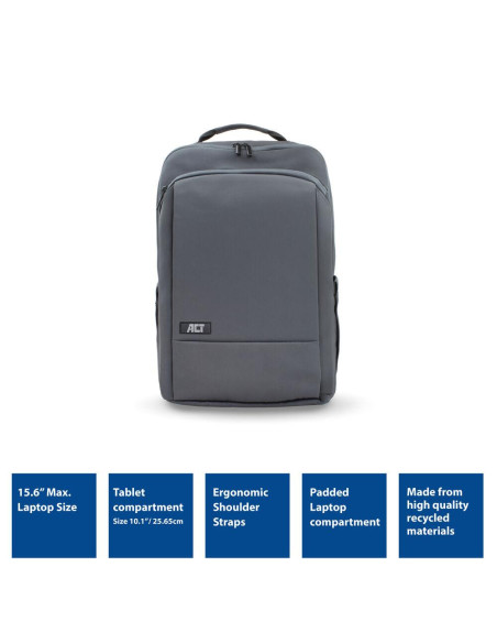 Раница за лаптоп ACT AC8560, до 15.6 inch, Сива