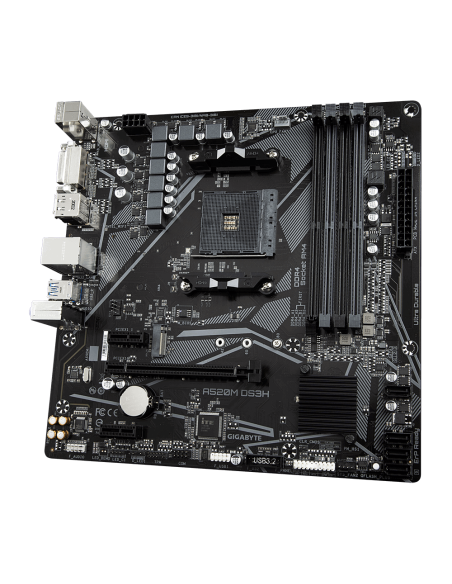 Дънна платка GIGABYTE A520M-DS3H V2, Socket AM4