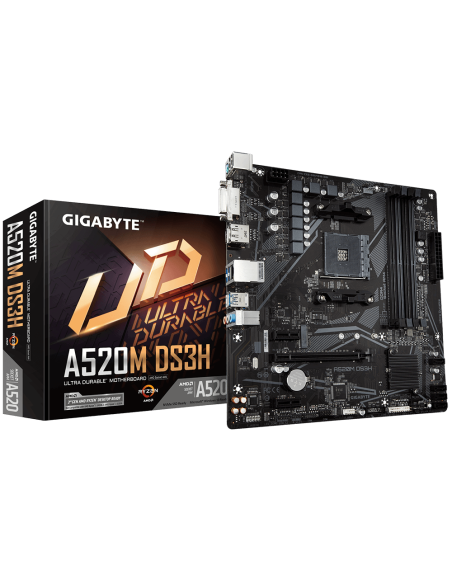 Дънна платка GIGABYTE A520M-DS3H V2, Socket AM4