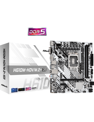 Дънна платка ASRock H610M-HDV/M.2+ D5 LGA1700