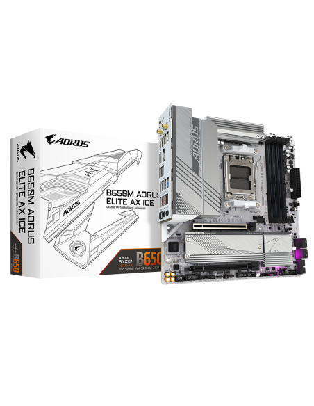 Дънна платка GIGABYTE B650M AORUS ELITE AX ICE