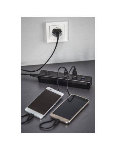 Разклонител HAMA 6 х USB-A порта, 34 W