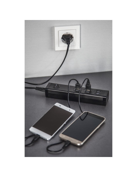 Разклонител HAMA 6 х USB-A порта, 34 W