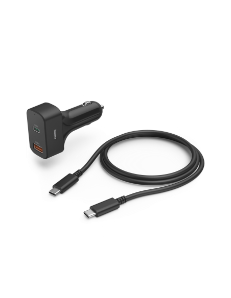 Зарядно за лаптоп за кола HAMA, USB-C, (PD), 5-20 V/ 65 W, 200018