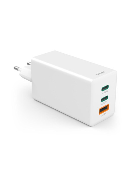 HAMA Бързо зарядно 220V, 100 W GaN, 2x USB-C PD, 1x USB-A QC