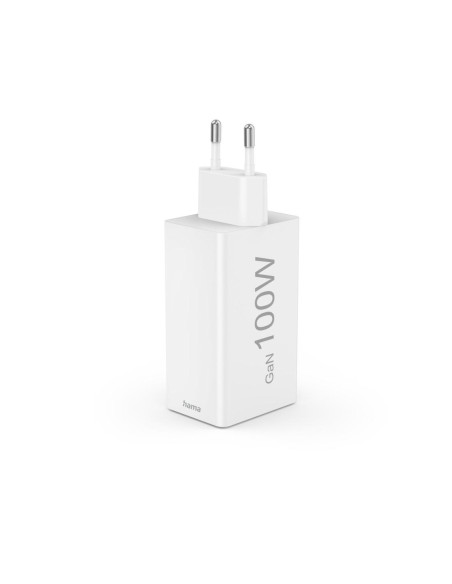HAMA Бързо зарядно 220V, 100 W GaN, 2x USB-C PD, 1x USB-A QC