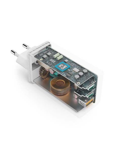 HAMA Бързо зарядно 220V, 100 W GaN, 2x USB-C PD, 1x USB-A QC