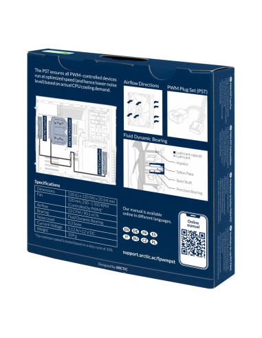 Вентилатор ARCTIC F12, 120 cm, PWM, PST, 1350 RPM