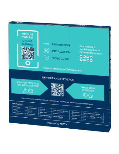 Вентилатор ARCTIC P12 SLIM PWM PST