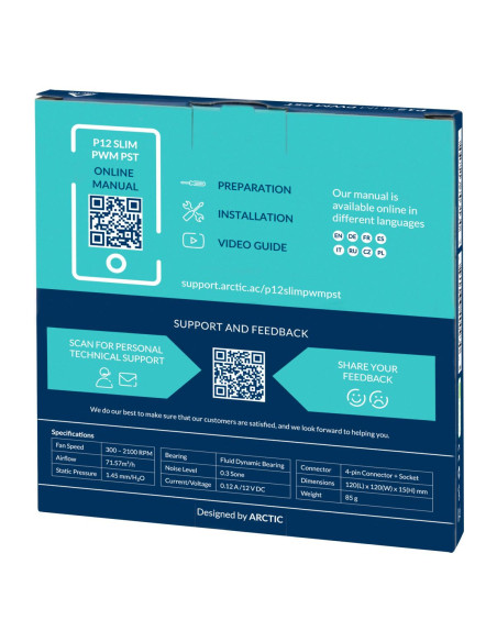 Вентилатор ARCTIC P12 SLIM PWM PST