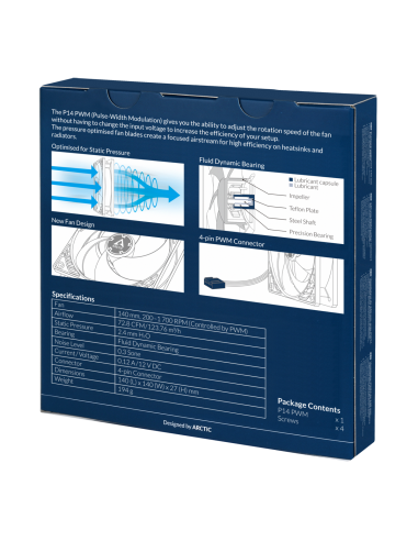Вентилатор ARCTIC P14 PWM White/White