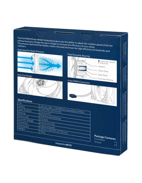Вентилатор ARCTIC P14 PWM White/White