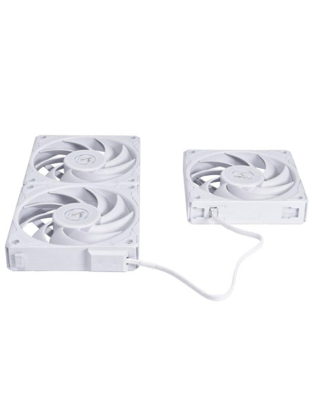 Комплект 3 броя Вентилатор Lian Li UNI P28 - 120mm, Бял
