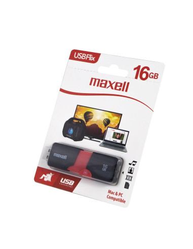 USB памет MAXELL FLIX, USB 2.0, 16GB, Черен