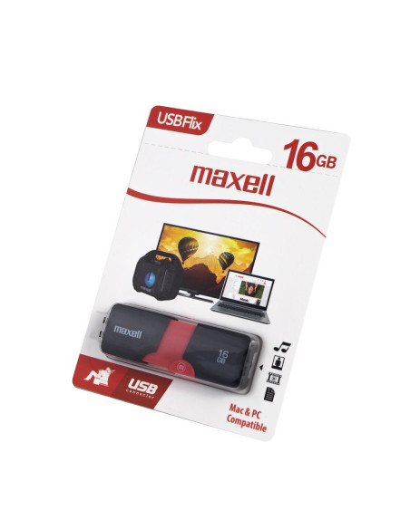 USB памет MAXELL FLIX, USB 2.0, 16GB, Черен