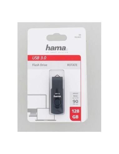 USB памет HAMA Rotate, 128GB, USB 3.0 90 MB/s, Петролно синьо