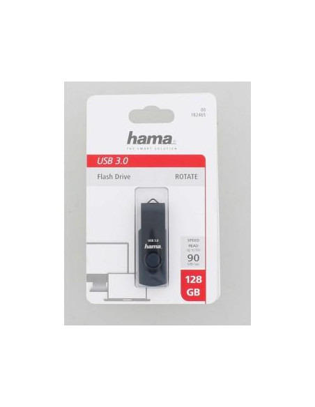 USB памет HAMA Rotate, 128GB, USB 3.0 90 MB/s, Петролно синьо