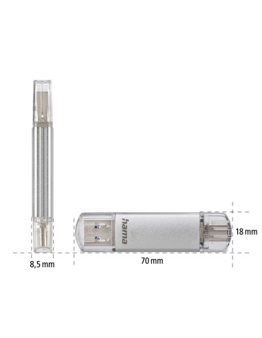 Флаш памет -quot,C-Laeta-quot,, USB-C USB 3.1/3.0, 128 GB, HAMA-181073