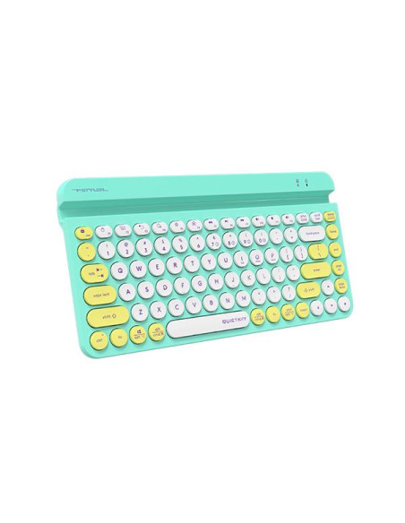 Безжична клавиатура A4tech Fstyler FBK30, Bluetooth, 2.4G, Стойка за телефон, Кирилизирана, Авокадо