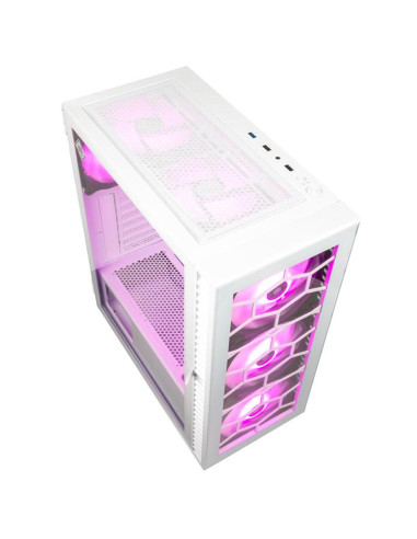 Кутия Kolink Observatory HF ARGB TG Mid-Tower, Бяла