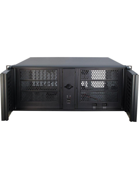 Кутия InterTech 4U-4098-S, 4U, 19-quot,, Чернa
