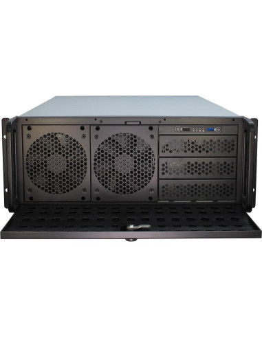 Кутия за сървър InterTech 4U-4129L - Mini ITX, mATX, -mu,ATX, ATX, SSI EEB, Чернa