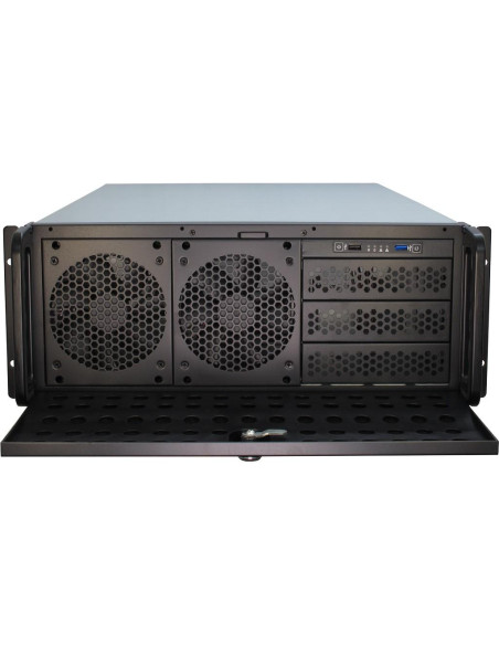 Кутия за сървър InterTech 4U-4129L - Mini ITX, mATX, -mu,ATX, ATX, SSI EEB, Чернa