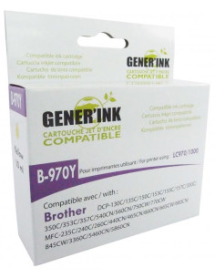 Мастилница UPRINT LC970/1000 BROTHER, Yellow