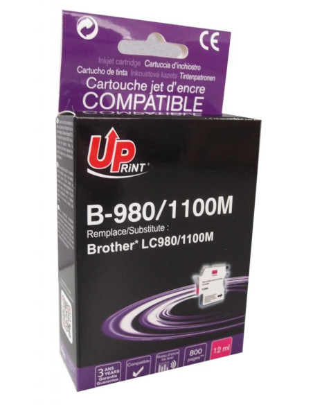 Мастилница UPRINT LC980/1100 BROTHER, Magenta