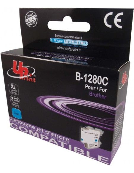 Мастилница UPRINT LC1280XL/1240, BROTHER, Cyan