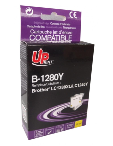 Мастилница UPRINT LC1280XL/1240 BROTHER, Yellow