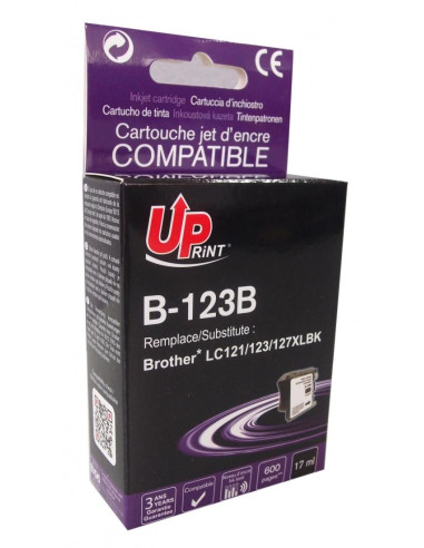 Мастилница UPRINT LC121/123/127 BROTHER, Черен
