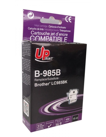 Мастилница UPRINT LC985, BROTHER, Черен