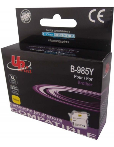 Мастилница UPRINT LC985, BROTHER, Yellow