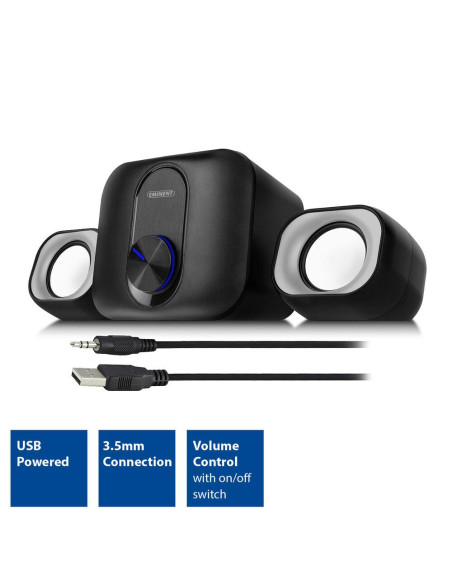 Озвучителна система EWENT Eminent 2.1, 3.5 mm, USB, 11W