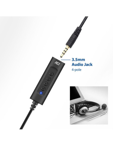 Звукова карта Ewent AC9360, 2.0, USB, 3.5 mm, Черна