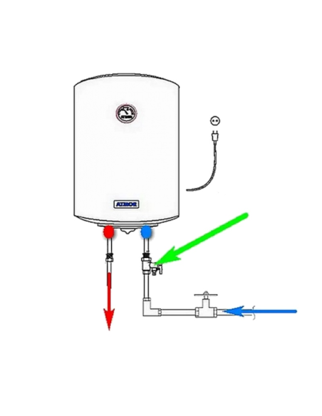 Предпазeн клапан за бойлер 3/4" М/Ж с лостче