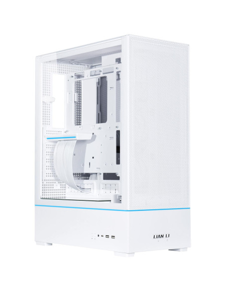 Кутия Lian-Li SUP01W Mid-Tower, Tempered Glass, Бяло