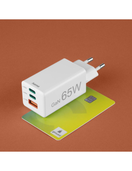 HAMA Бързо мини зарядно, 65W, GaN, PD, 201996