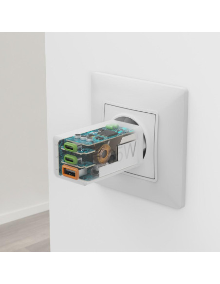 HAMA Бързо мини зарядно, 65W, GaN, PD, 201996