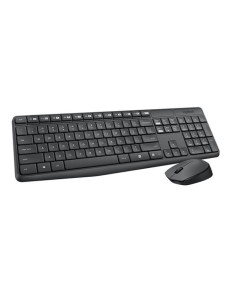 Kомплект безжични клавиатура с мишка Logitech MK235, Тъмносив