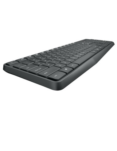 Kомплект безжични клавиатура с мишка Logitech MK235, Тъмносив