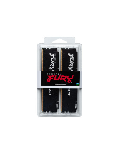 Памет Kingston FURY Beast Black 64GB(2x32GB) DDR5 6400MHz 32CL - KF564C32BBEK2-64