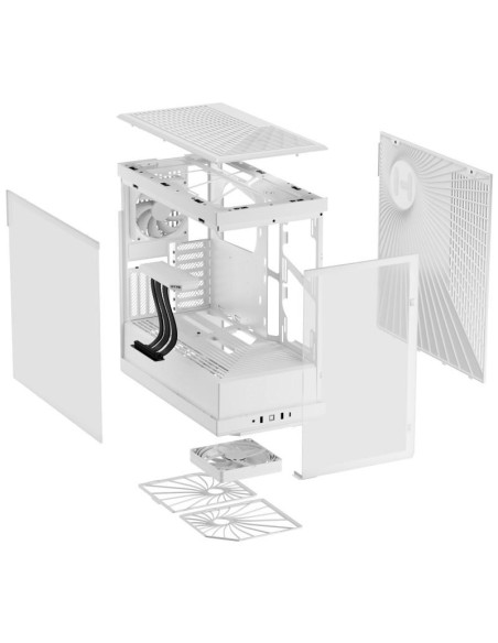 Кутия HYTE Y40 Tempered Glass, Mid-Tower, Бяло