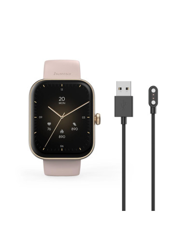 HAMA Смарт часовник -ldquo,5000-rdquo,, Функция за телефон, Анализ на съня, Водоустойчив, 1,65-quot,, 178615