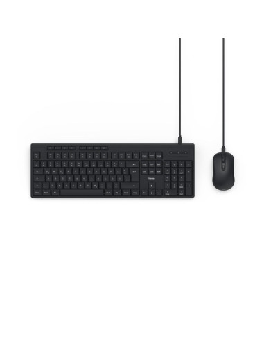 HAMA Жичен комплект клавиатура и мишка CKM-200, USB-A, USB-C